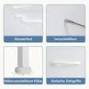 A collage of four images showcasing features of a nightstand or dresser. Produktbild-Vorschau