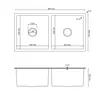 ANW HOME Lavello da cucina, lavello da incasso a doppia Anteprima dell’immagine prodotto 11
