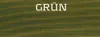 The image shows a textured green background with the word GRÜN in white text at the top. Anteprima dell’immagine prodotto