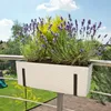 Ratanový balkonový květináč s háčky šedá 19 x 56 x 19,5 cm Náhled obrázku produktu 9