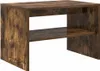 A wooden TV stand with two shelves, shown against a white background. Produktbild-Vorschau