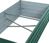 Metall Blumenbeet Hochbeet 160x80x45 cm Grün Pflanzbeet Produktbild-Vorschau 3