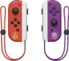 A pair of Nintendo Switch Joy-Con controllers, one red and one purple, displayed side-by-side against a white background. Produktbild-Vorschau