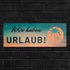 Wir haben Urlaub Metallschild mit Sonnenaufgang und Palmen Produktbild-Vorschau 7