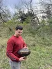 Vintage piłka do rugby z drewnianym stojakiem Podgląd zdjęcia produktu 5