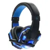 A gaming headset with blue LED lights. Voir les images du produit