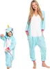 Nikcorp Jumpsuit Pyjama Damen Kinder Onesie Pegasus Blau L Produktbild-Vorschau 7