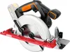 A cordless circular saw with a red guide rail attachment is shown against a white background. Náhled obrázku produktu