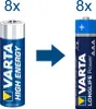 VARTA Batterie ad alta energia AAA 04903 Alcaline 1,5V VE8 Anteprima dell’immagine prodotto 20