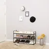 Stojan na topánky 3 úrovne čierny kov 92 cm LOFT Náhľad obrázku produktu 6