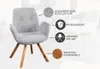 riess-ambiente Drehbarer Design Stuhl BALTIC grau Bouclé Produktbild-Vorschau 11