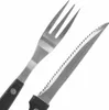 A close-up shot of a steak knife and a fork. Voir les images du produit