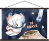 MuchoWow® Textilposter Sei tapfer' - Elefant - Sprichwörter Produktbild-Vorschau 1