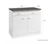 Küchen Unterschrank Start 80 cm breit 50 cm tief in weiß Produktbild-Vorschau 2