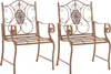 CLP 2er Set Gartenstühle Punjab mit Armlehnen antik braun Produktbild-Vorschau 1
