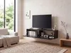 FineBuy Lowboard Hängend Marmor-Optik Schwarz 120x30x30 cm Produktbild-Vorschau 2