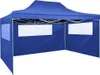 vidaXL Tente pliante avec 3 parties latérales 3x4,5 m Bleu Voir les images du produit 9
