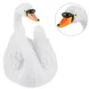 Pryskyřice simulace plovoucí bílé labutě Figurka Ornament Náhled obrázku produktu 6