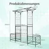 KOMFOTTEU Rosenbogen mit Tür, Gartenbogen aus Metall mit Produktbild-Vorschau 6