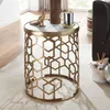 FineBuy Table d'appoint Véritable marbre blanc 44x44x55 cm Voir les images du produit 1