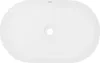 A top-down view of a white oval sink with a drain hole in the center. Náhled obrázku produktu