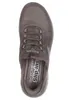 A top-down view of a gray Skechers slip-on sneaker. Produktbild-Vorschau