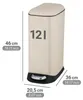 WENKO Treteimer Mod. Design 12 L, Easy-Close, Creme, mit Produktbild-Vorschau 5