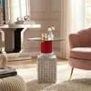 riess-ambiente Bistrotisch LIPSTICK 75cm rot silber runde Produktbild-Vorschau 1