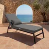 Matelas Transat Premium 190x60 Gris Foncé - Épais 10cm & Produktbild-Vorschau 2