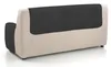 2-Sitzer-Bankbezug XL, gewatteert, umkehrbar, Grau/Schwarz Anteprima dell’immagine prodotto