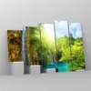 Bilder auf glas - Wasserfall Forrest Himmel - 150x100cm - Produktbild-Vorschau 4