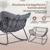 Fotel bujany COSTWAY z podnóżkiem, bardzo duży fotel bujany Podgląd zdjęcia produktu 7