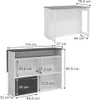 Bartisch Vicco Dominic Anthrazit/Weiß 116 x 37 cm 4x offene Produktbild-Vorschau 7