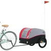 vidaXL Fahrradanhänger Schwarz und Rot 45 kg Eisen Produktbild-Vorschau 3