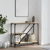 vidaXL Stolik konsola dąb sonoma 88,5x30x75 cm materiał Podgląd zdjęcia produktu 2