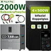 Balkonkraftwerk 2000Wp mit 7,68kWh Speicher, 4x500W Produktbild-Vorschau 1