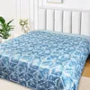 Tagesdecke Überwurf Bettüberwurf 220x240 Blau Weiß Wolken Produktbild-Vorschau 4