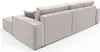 Ecksofa Schlafsofa CORUNIA Stoff Aragon Beige Ottomane Produktbild-Vorschau 4