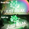 Led Schrift Just Relax Grün Blatt Neon Schild Led Schrift Produktbild-Vorschau 4