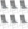 vidaXL Hochlehner-Auflagen 6 Stk. Grau Oxford-Gewebe Produktbild-Vorschau 4