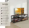Meuble bas - 141 cm, Bois foncé industriel, rustique Voir les images du produit 2