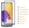 A smartphone screen protector is shown on a smartphone, with a list of its features. Produktbild-Vorschau