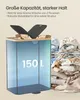 A laundry basket with a capacity of 150 liters, shown with a pile of laundry next to it. Produktbild-Vorschau