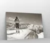 Bilder auf glas - Einteilig - Skifahrer Bayern Sepia - Produktbild-Vorschau 4