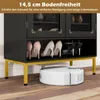 COSTWAY 5-poschodová skrinka na topánky so sieťovanými Náhľad obrázku produktu 5