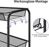 4-stöckiger Küchenwagen, Rollwagen, Servierwagen, Produktbild-Vorschau 3