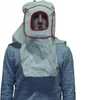 A person wearing a sandblasting hood. Produktbild-Vorschau