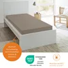 A fitted sheet on a bed in a bedroom setting. Produktbild-Vorschau