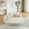 2-in-1 Schlafsofa in Beige – Halbrundes Sofa verwandelt Produktbild-Vorschau 10