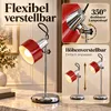 Retro Tischlampe in Rot mit E27 und 9 W, 3 Lichtfarben von Produktbild-Vorschau 7